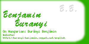 benjamin buranyi business card