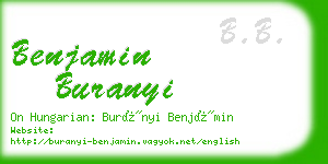 benjamin buranyi business card